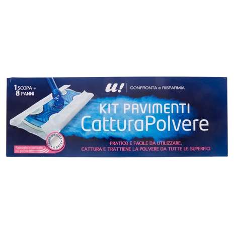 Cattura Polvere Kit Pavimenti 1 Scopa + 8 Ricambi U! Confronta e Risparmia